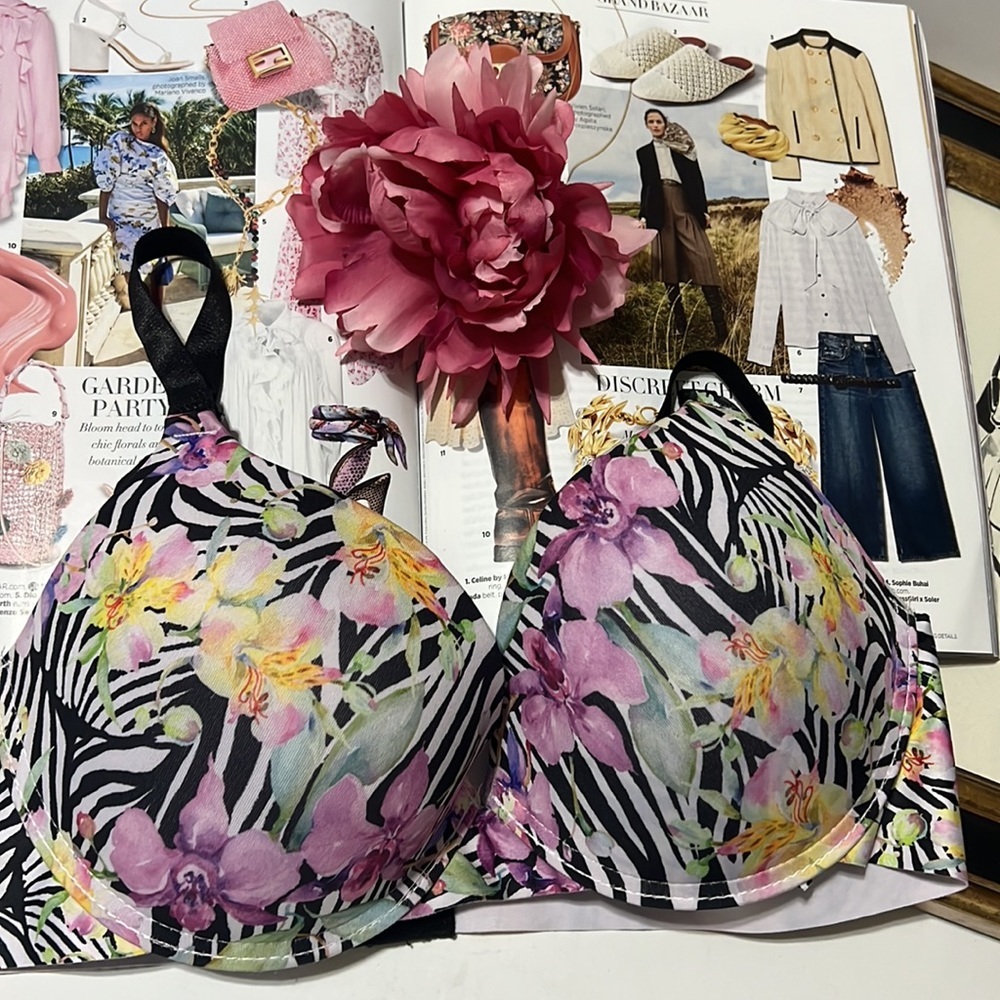 177. YMI Floral Print Padded Bra 40C